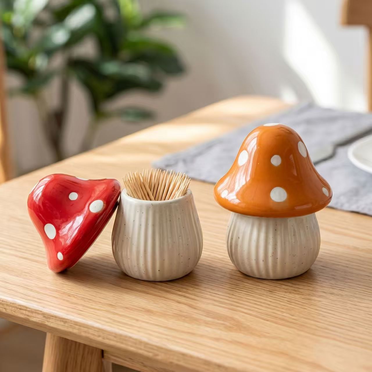 Kitchen Baking Storage - أوعية تخزين سيراميكية على شكل فطر