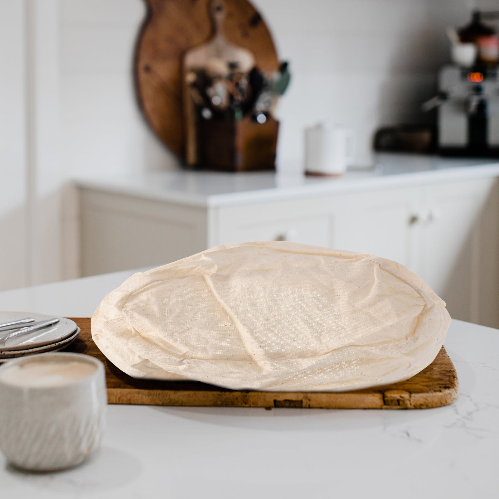 Kitchen Baking Supplies - قطعتان من بطانة سلة التخمير، غطاء