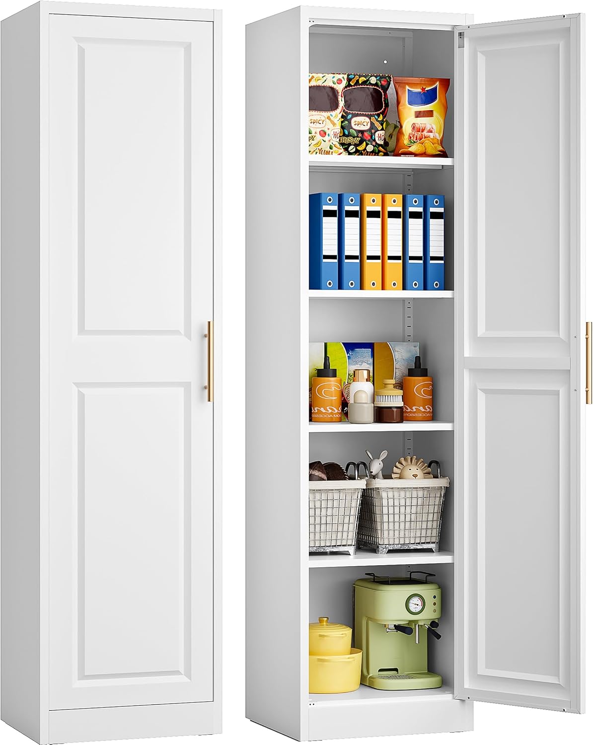 Kitchen Baking Storage - خزانة تخزين طويلة ورفيعة بباب واحد