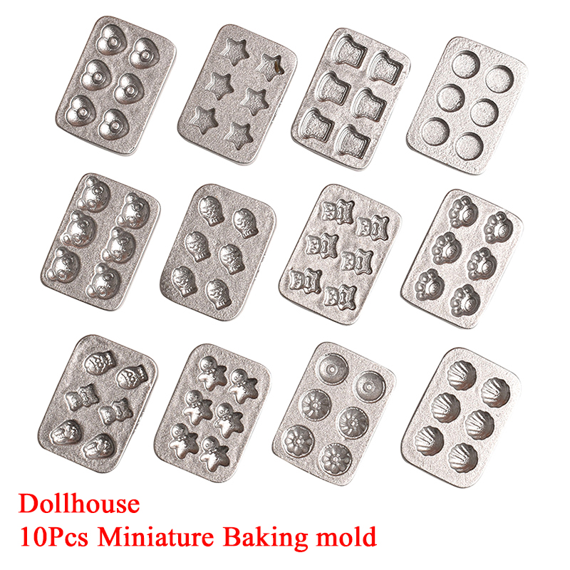 Kitchen Baking Molds - 10 قطعة بيت الدمية مصغرة كعكة