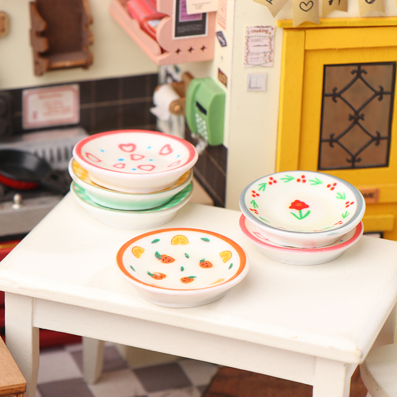 5 قطعة 1/12 دمية أطباق صغيرة أ - مراجعة Kitchen Baking Storage وسعره