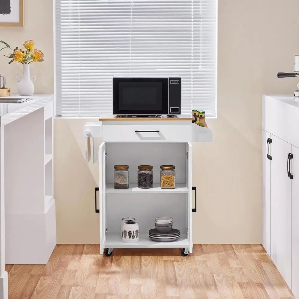 عربة مطبخ متحركة بيضاء مع رف ت - مراجعة Kitchen Queen وسعره