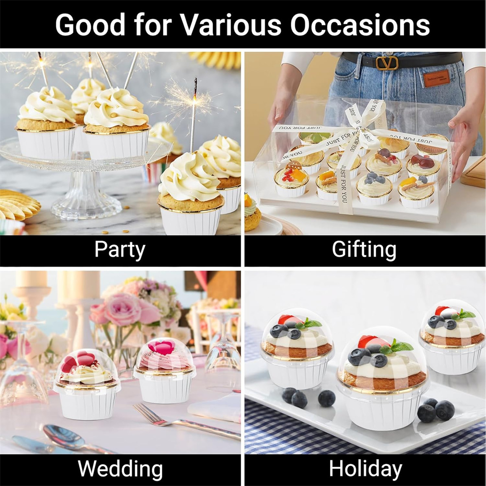 50 قطعة كأس الكعك ورقة مغلفة ك - مراجعة Kitchen Baking Supplies وسعره