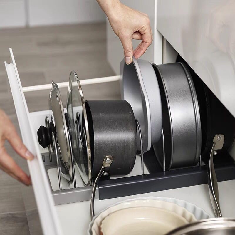 مقصورة وعاء ومنظم مقلاة ، خزان - مراجعة Kitchen Cabinet Baking Organizer وسعره