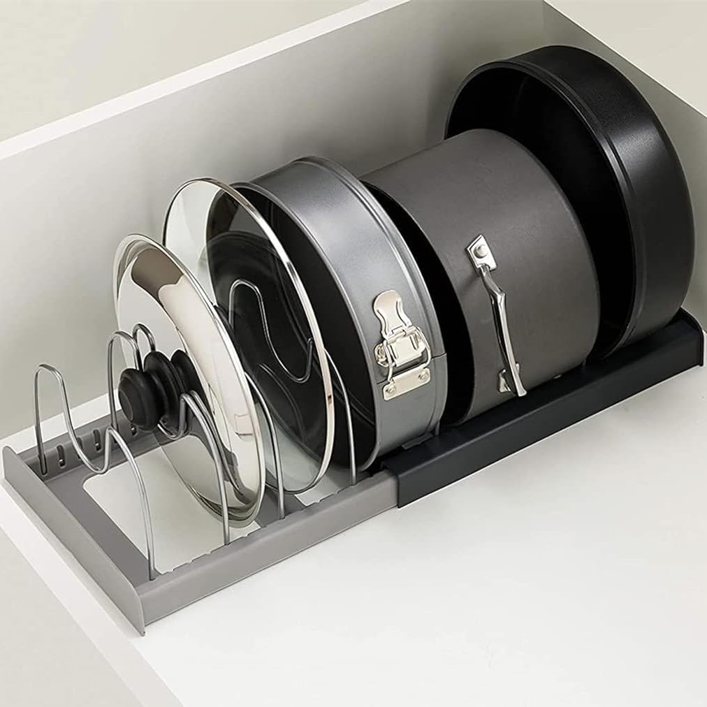 مقصورة وعاء ومنظم مقلاة ، خزان - مراجعة Kitchen Cabinet Baking Organizer وسعره