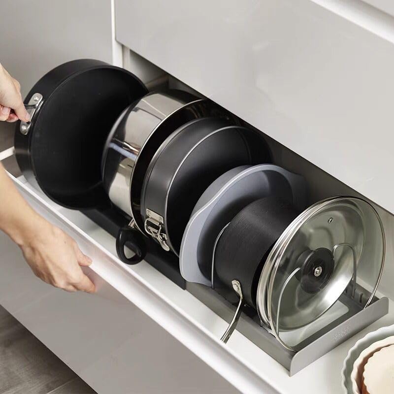 مقصورة وعاء ومنظم مقلاة ، خزان - مراجعة Kitchen Cabinet Baking Organizer وسعره
