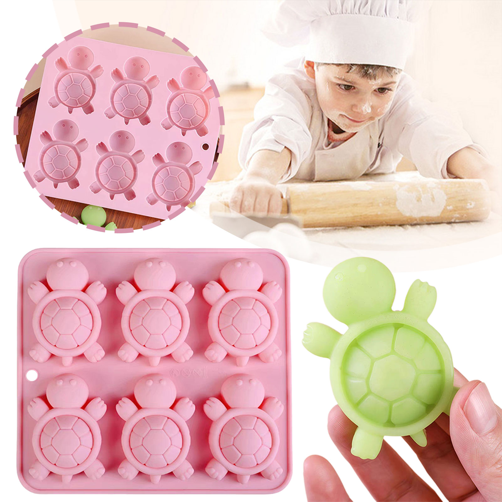 السلاحف الجليد صينية ثلاثية ال - مراجعة Kitchen Baking Supplies وسعره