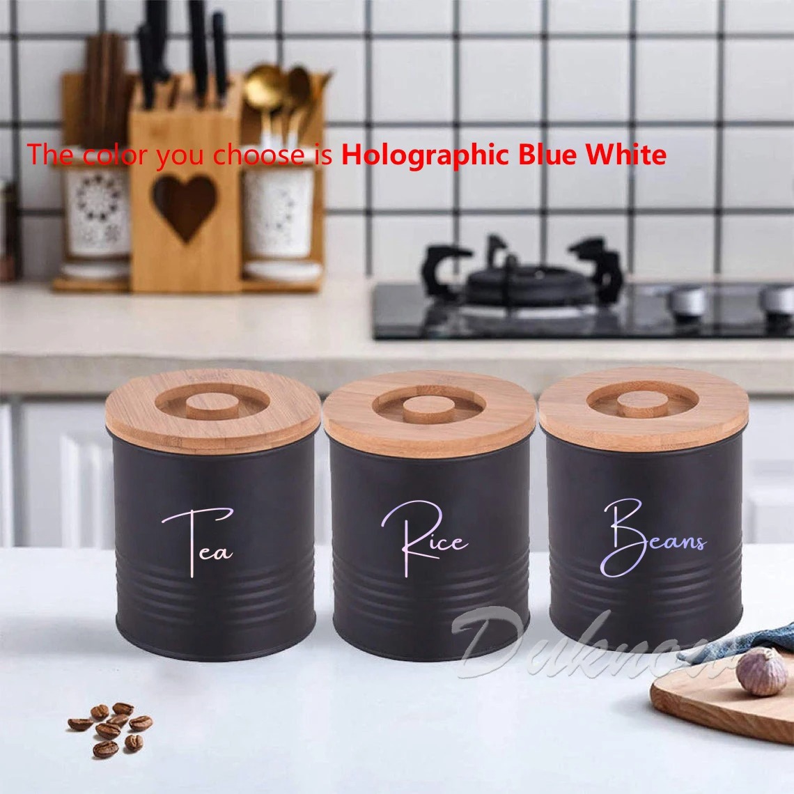 ملصقات لتنظيم المطبخ، ملصقات م - مراجعة Kitchen Baking Canisters وسعره