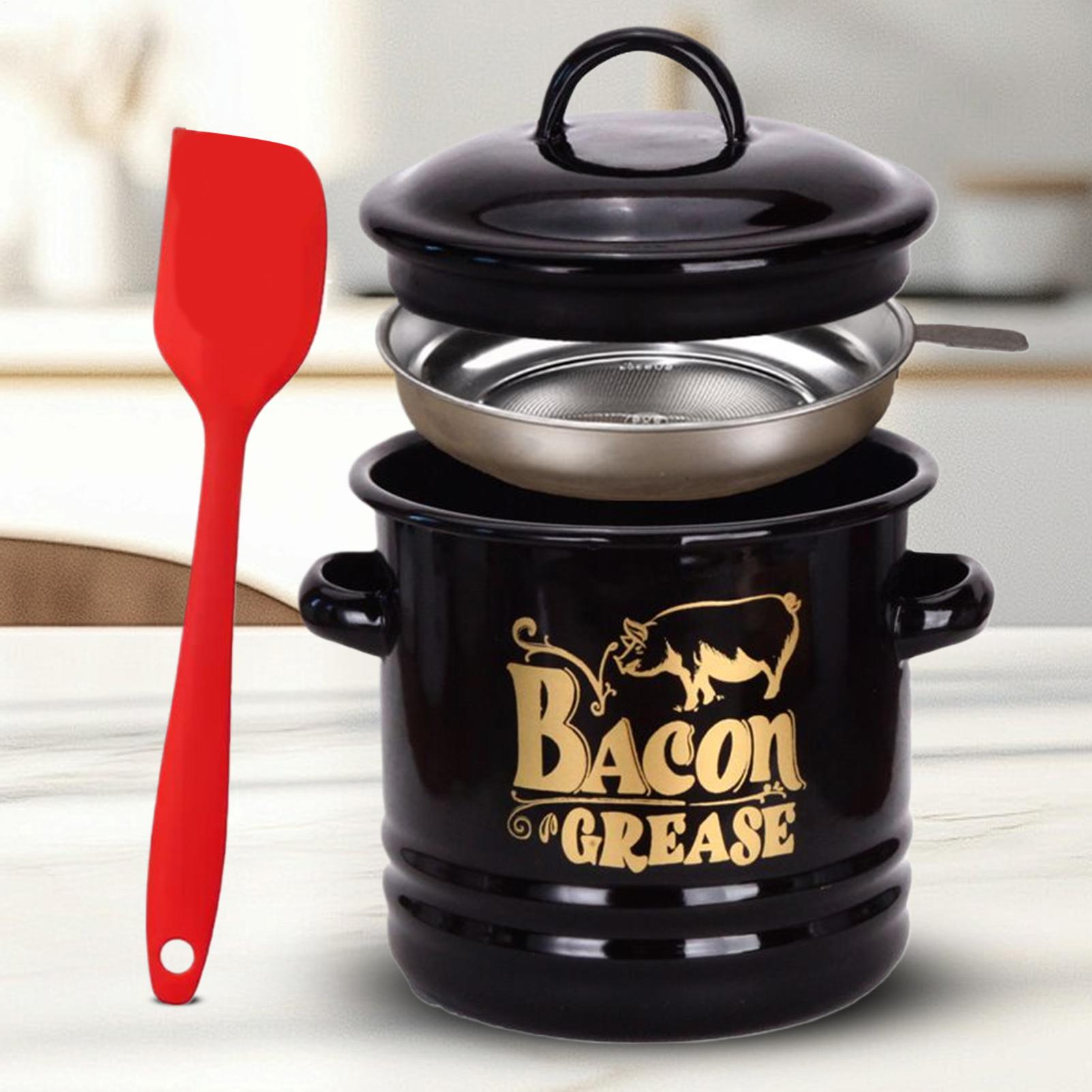 حاوية شحم لحم الخنزير المقدد 1 - مراجعة Kitchen Baking Canisters وسعره