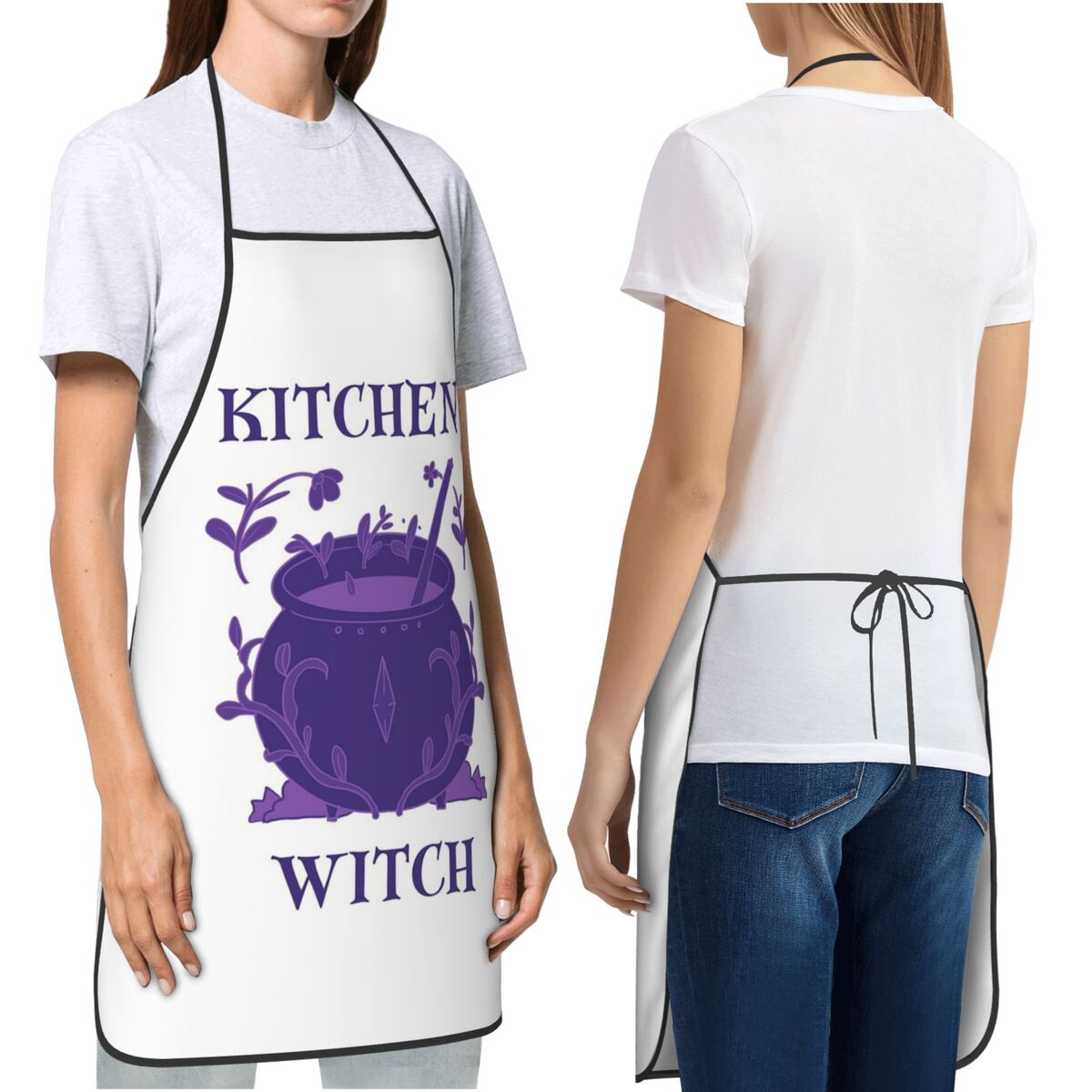مرايل مطبخ بنفسجية بتصميم كاول - مراجعة Kitchen Witch Baking وسعره