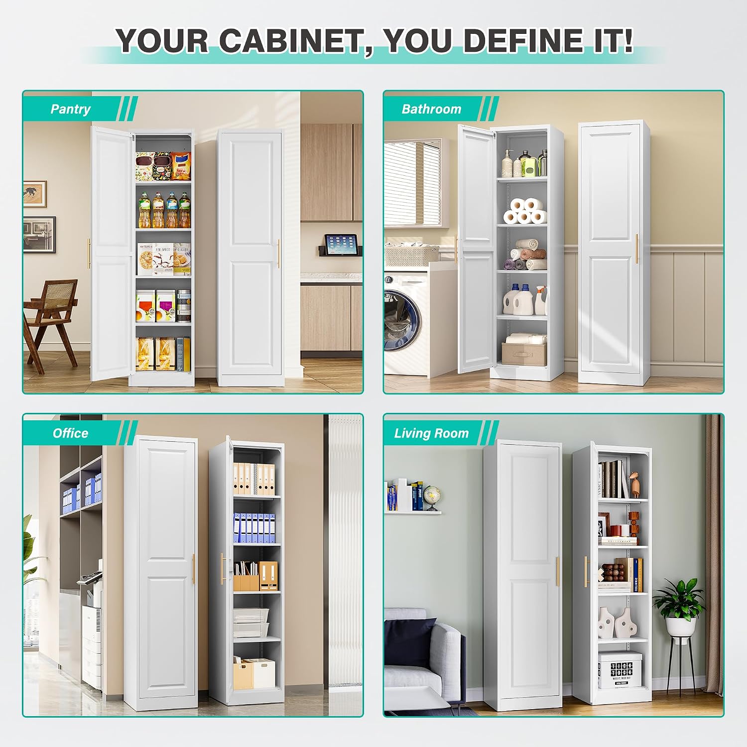 خزانة تخزين طويلة ورفيعة بباب  - مراجعة Kitchen Baking Storage وسعره