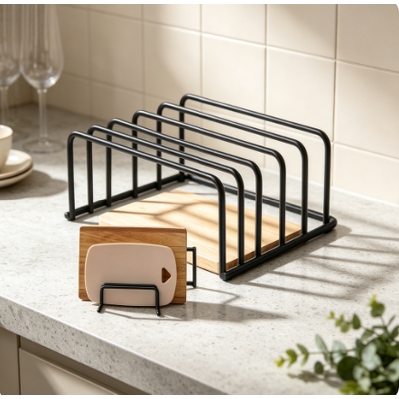 رف تخزين ألواح التقطيع للمطبخ، - مراجعة Kitchen Cabinet Baking Organizer وسعره