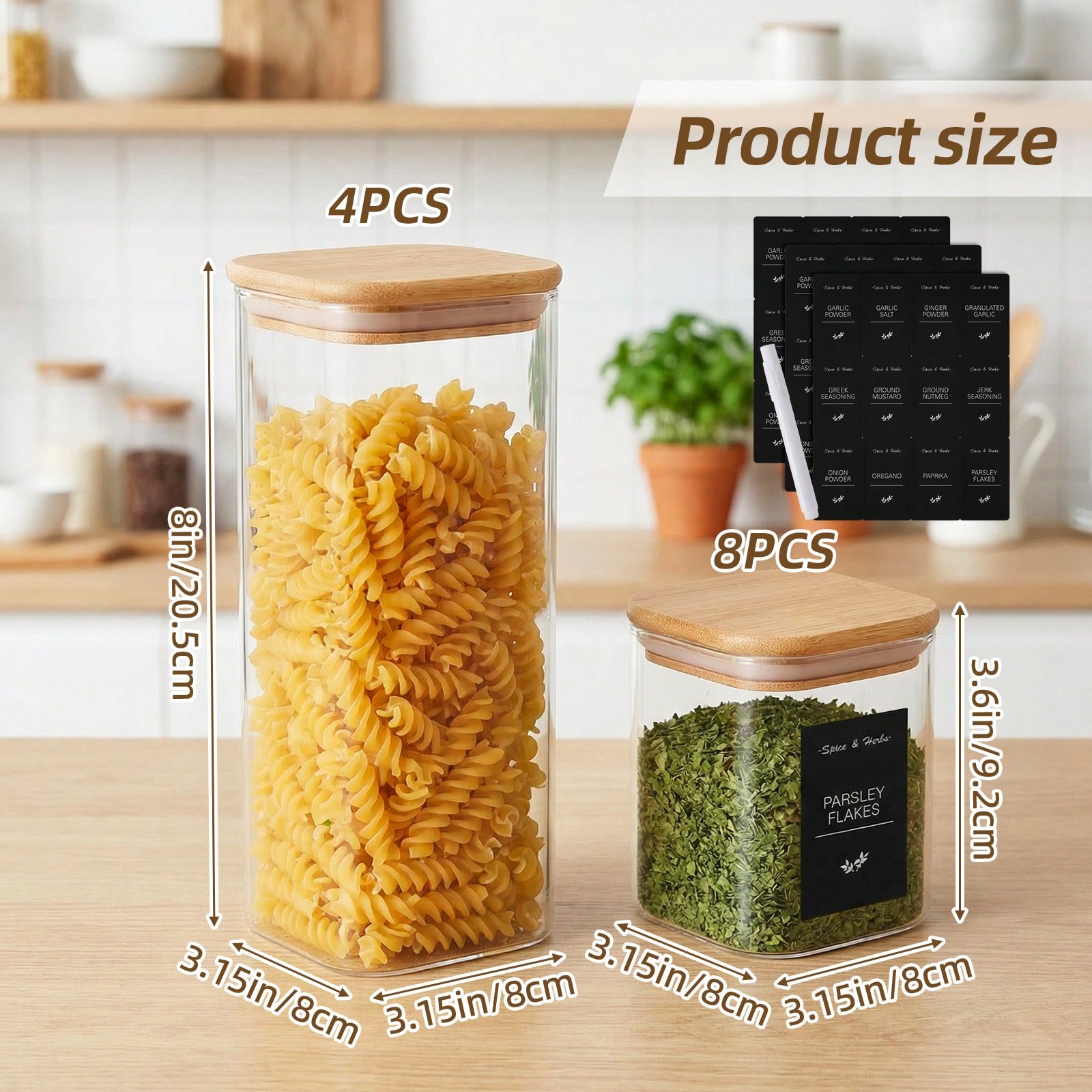 تومنك 12 قطعة من حاويات تخزين  - مراجعة Kitchen Baking Canisters وسعره